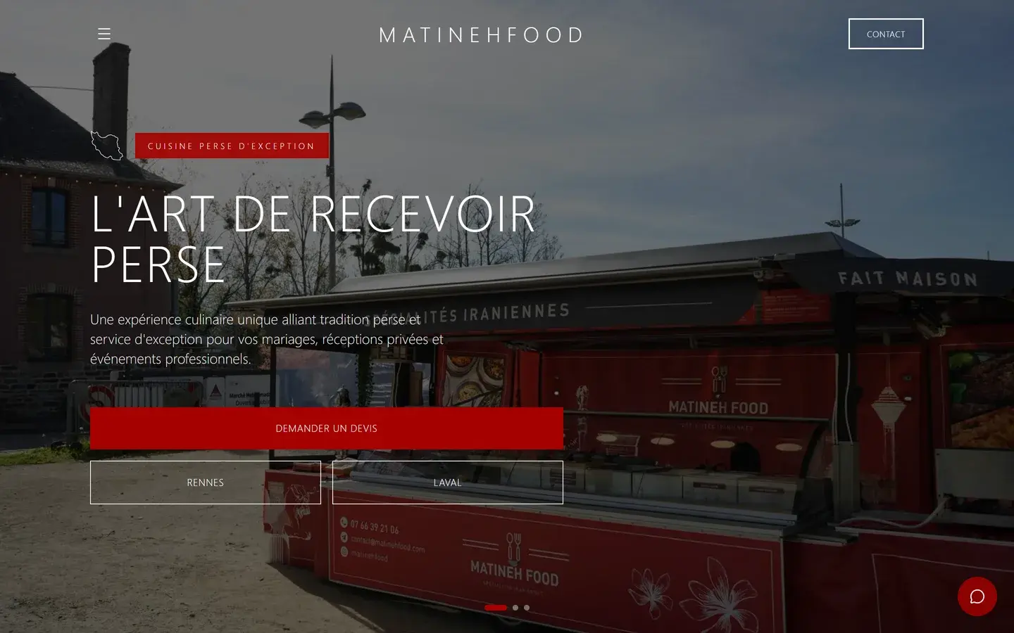 Site internet Matineh Food créé par VBWEB